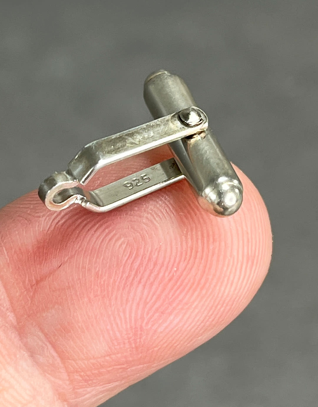 443S-04 = Cuff Link Back Sterling Silver (Each)