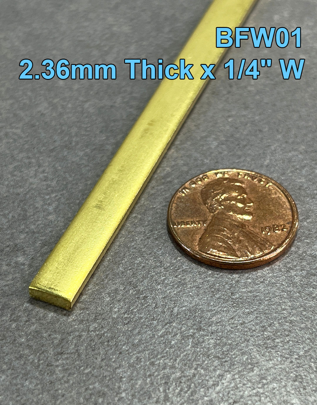BFW = Flat Brass Strip 12" Long