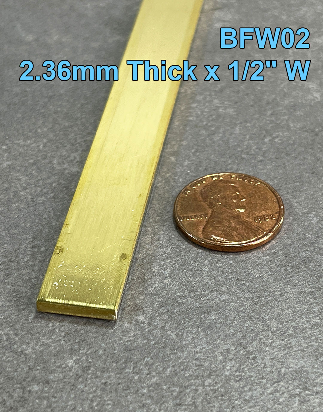 BFW = Flat Brass Strip 12" Long