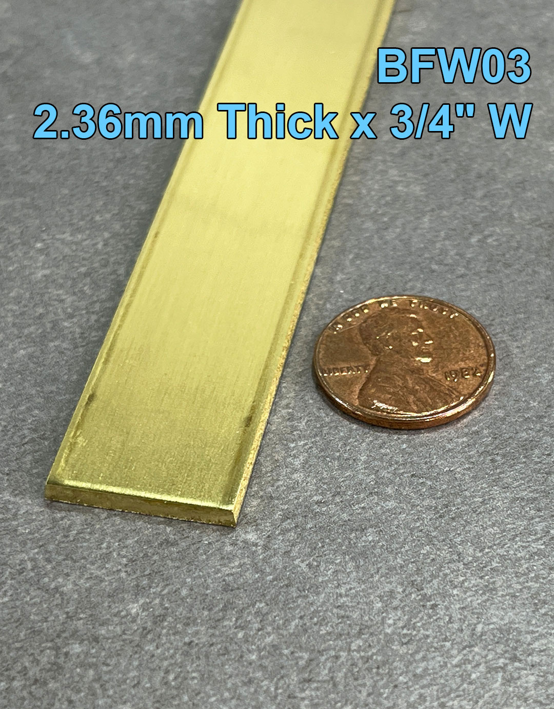 BFW = Flat Brass Strip 12" Long