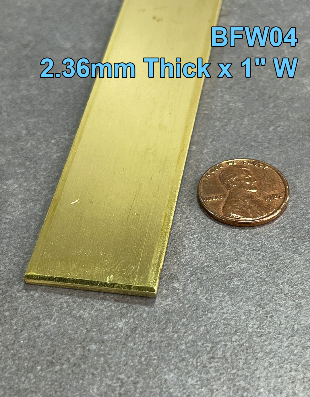 BFW = Flat Brass Strip 12" Long