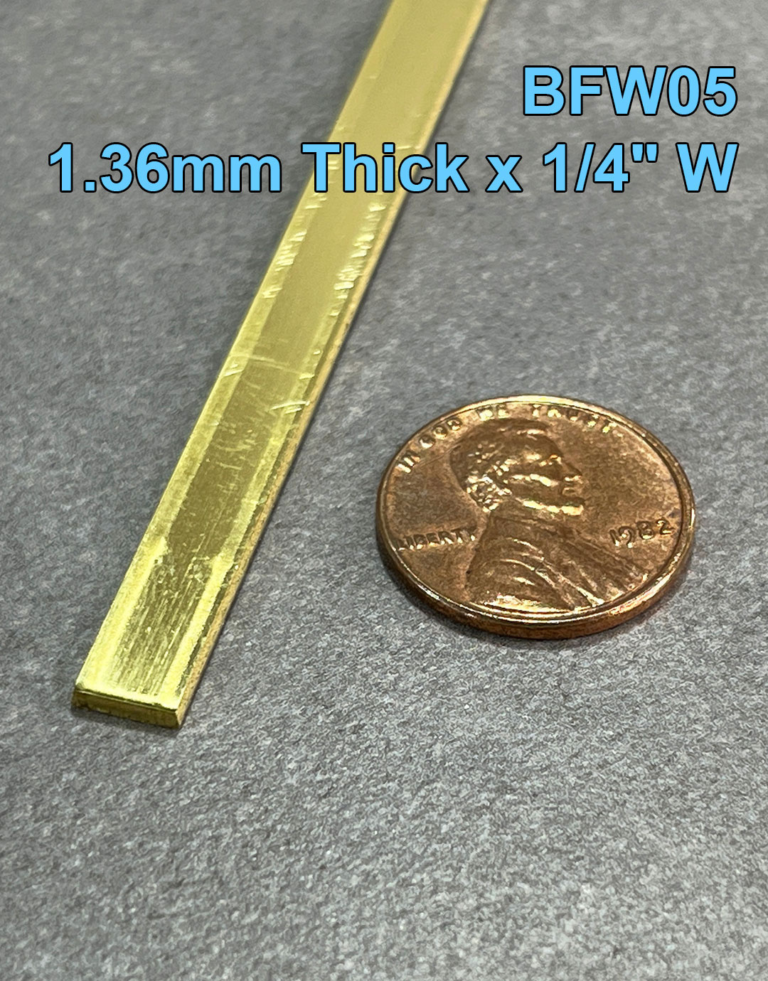 BFW = Flat Brass Strip 12" Long