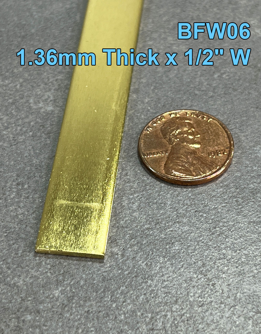BFW = Flat Brass Strip 12" Long