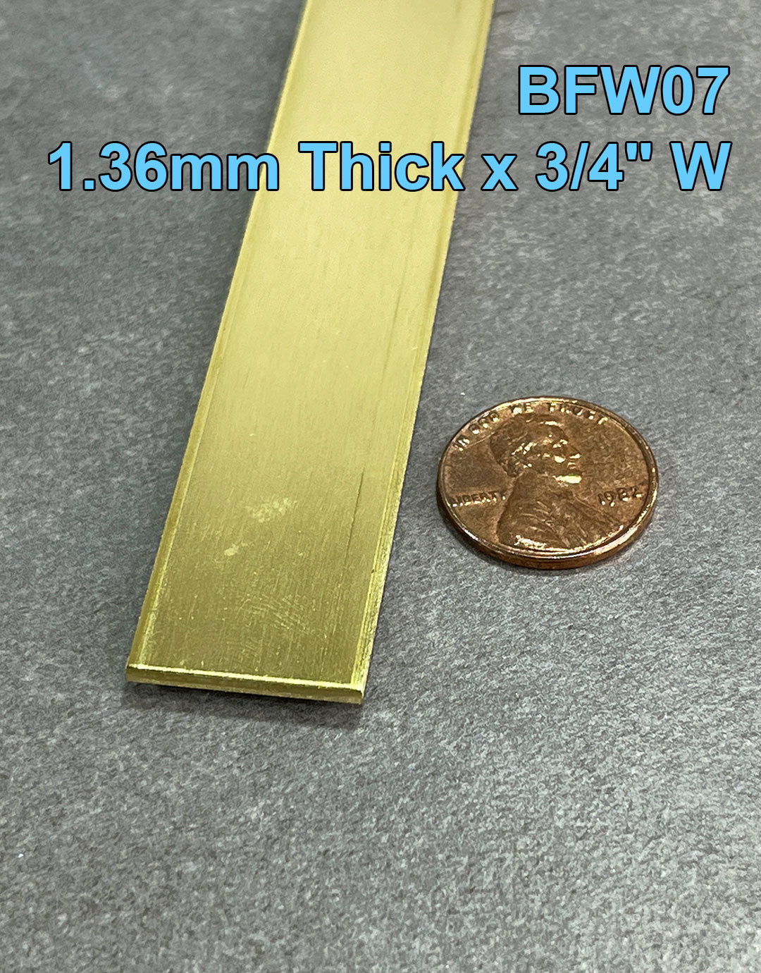 BFW = Flat Brass Strip 12" Long