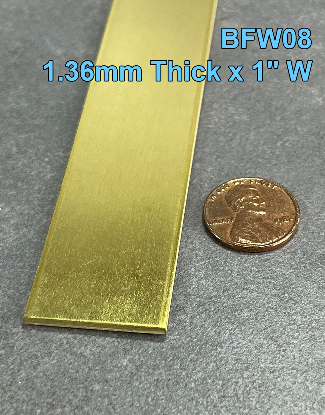 BFW = Flat Brass Strip 12" Long