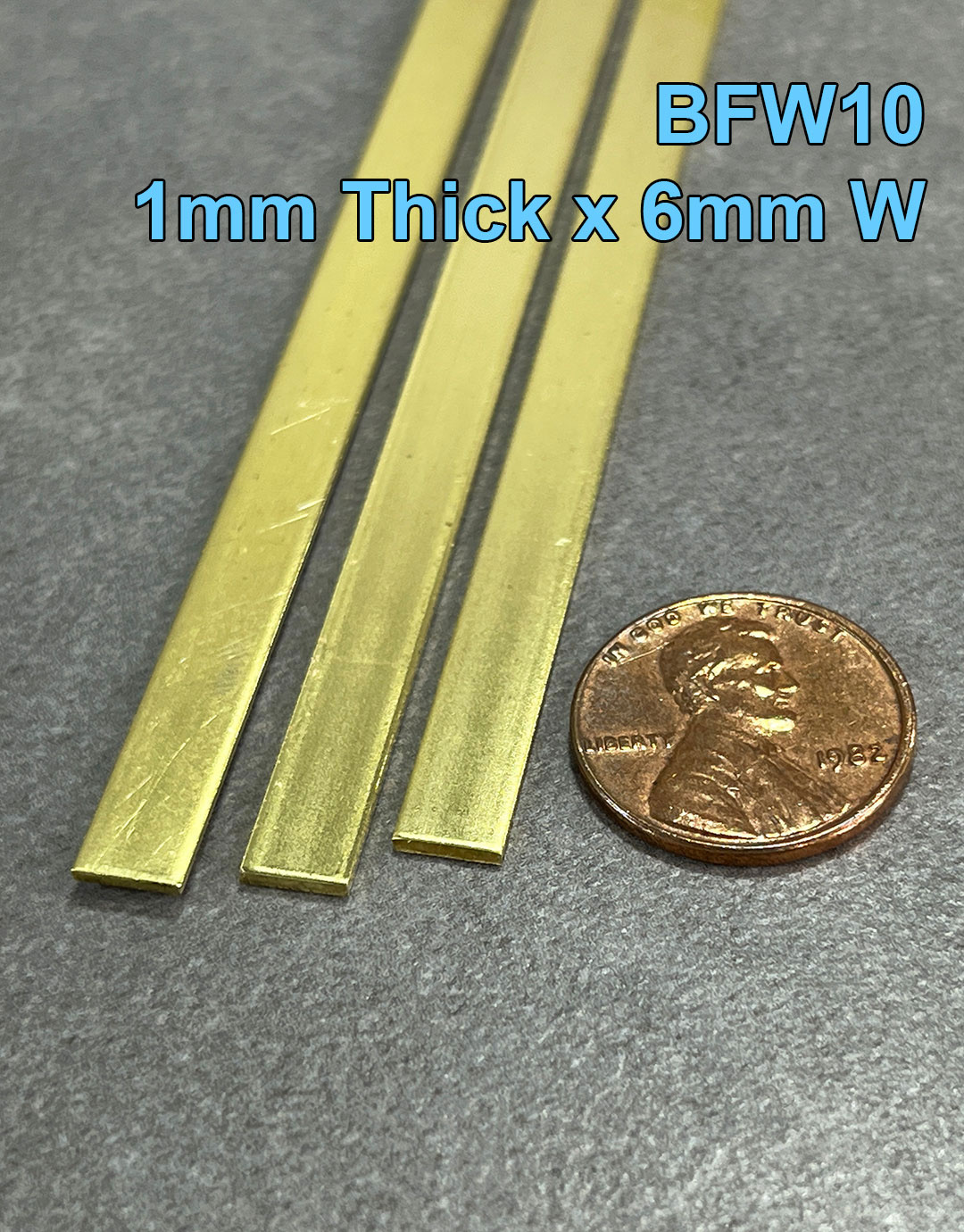 BFW = Flat Brass Strip 12" Long