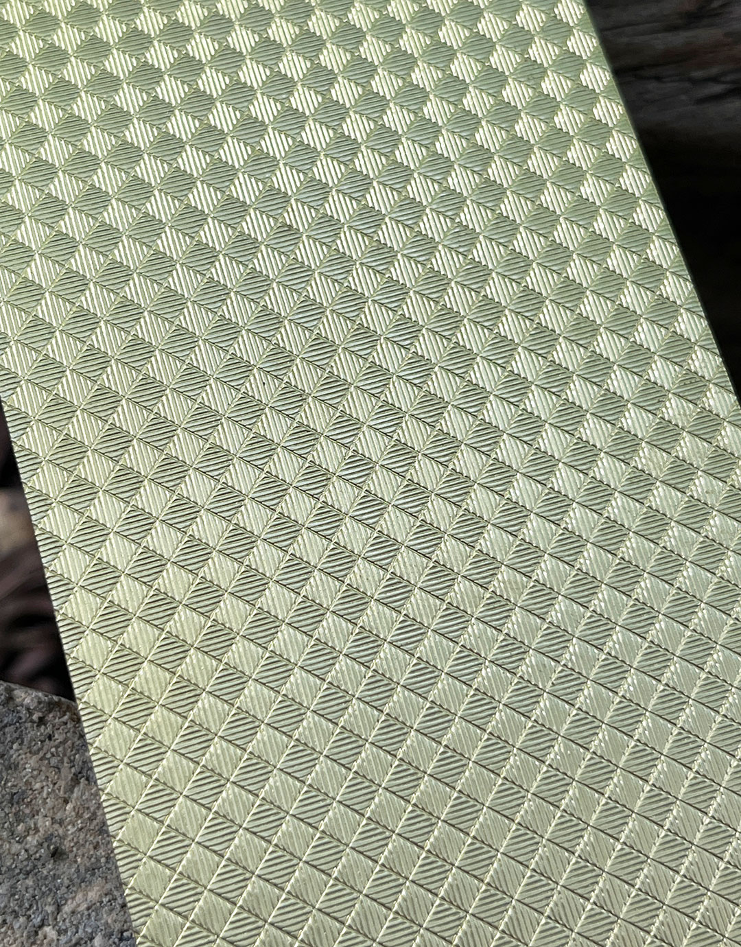 BSP227 "Mini Striped Squares" Patterned Brass Sheet 2-1/2" Wide