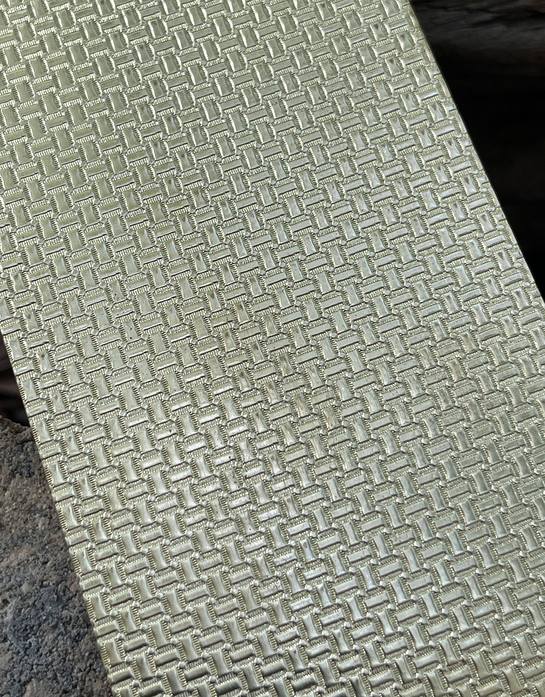 BSP235 "Picnic" Patterned Brass Sheet 2-1/2" Wide