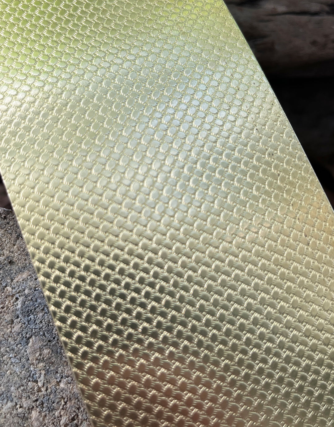 BSP232 "Mini Woven" Patterned Brass Sheet 2-1/2" Wide