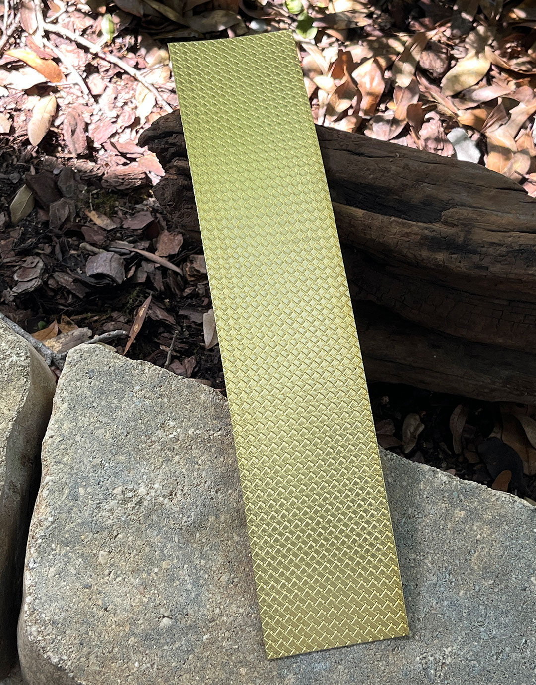 BSP231 "Woven" Patterned Brass Sheet 2-1/2" Wide