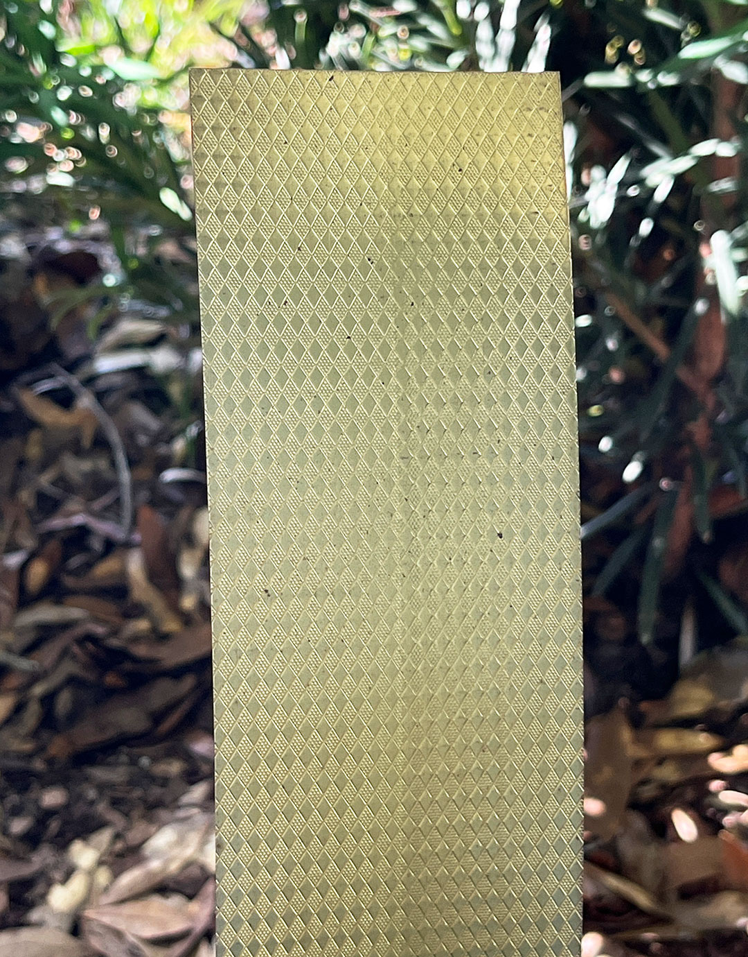 BSP229 "Diamond" Patterned Brass Sheet 2-1/2" Wide