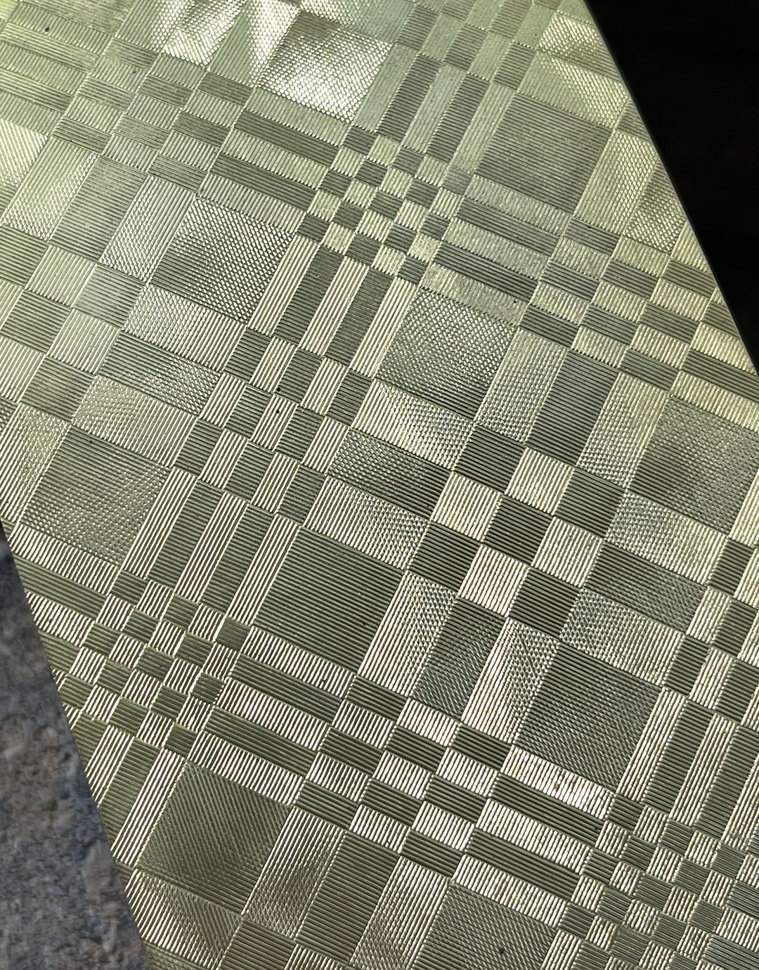 BSP228 "Multi Square" Patterned Brass Sheet 2-1/2" Wide