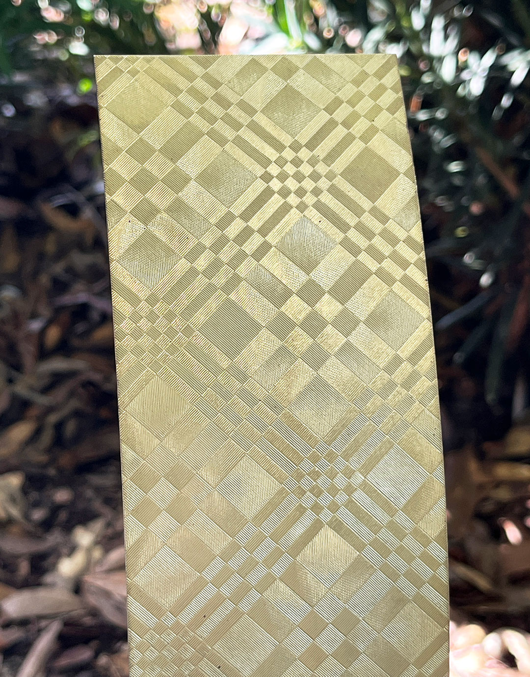 BSP228 "Multi Square" Patterned Brass Sheet 2-1/2" Wide