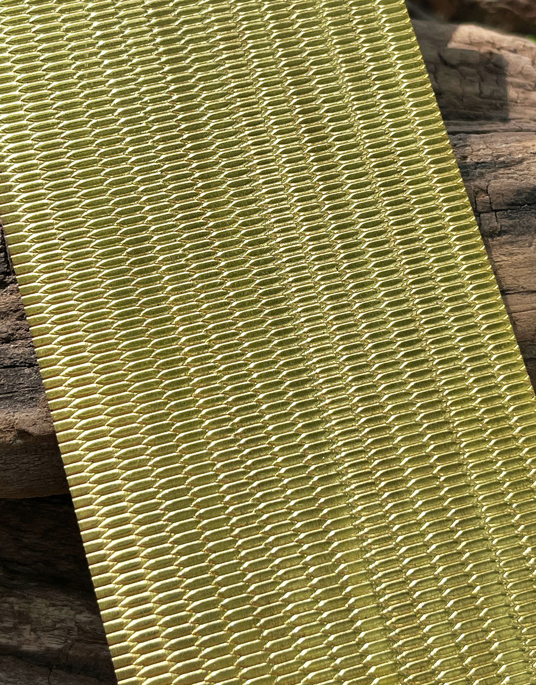 BSP236 "Sardine" Patterned Brass Sheet 2-1/2" Wide