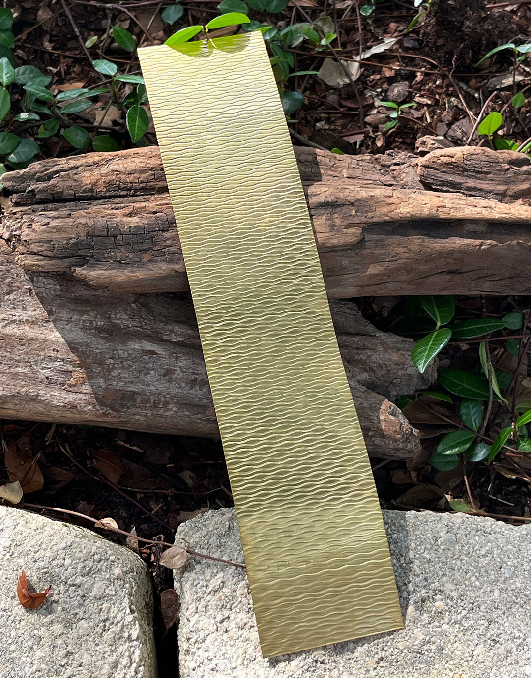 BSP237 "Wave" Patterned Brass Sheet 2-1/2" Wide