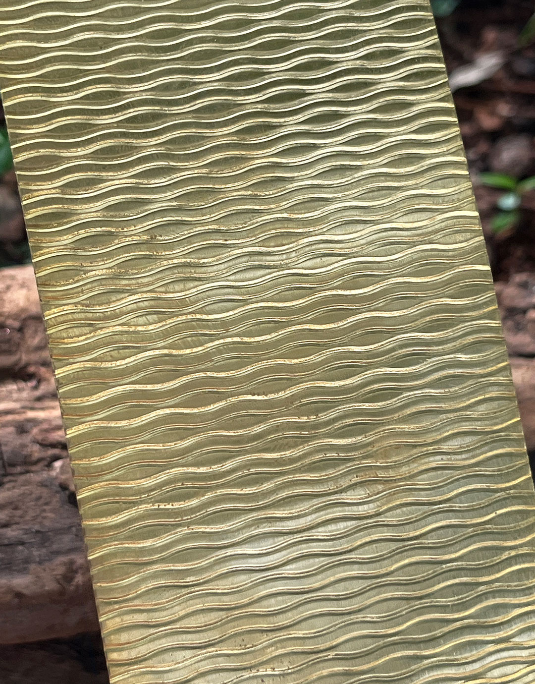 BSP237 "Wave" Patterned Brass Sheet 2-1/2" Wide