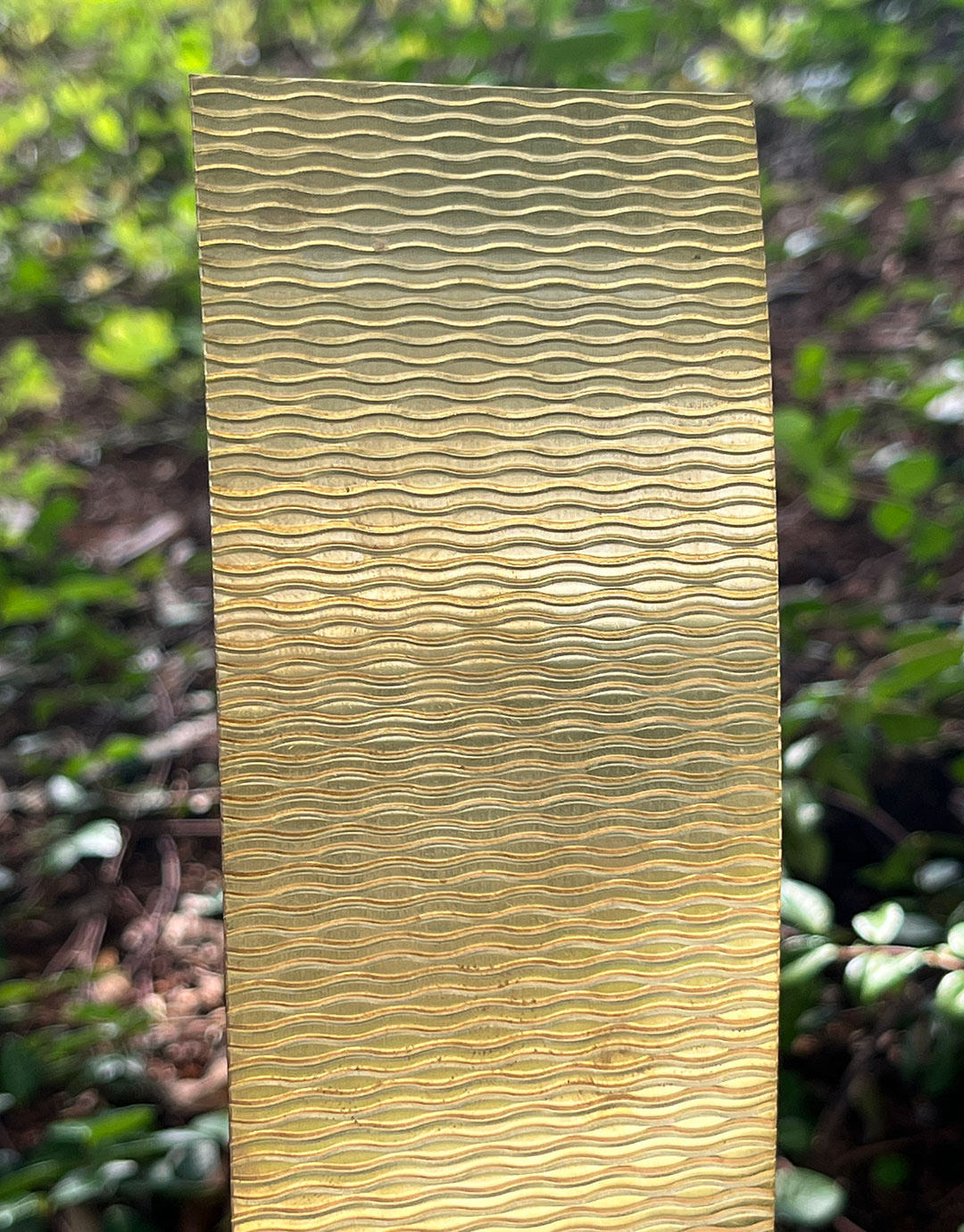 BSP237 "Wave" Patterned Brass Sheet 2-1/2" Wide
