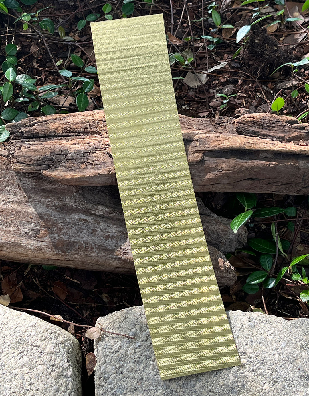 BSP238 "Slick Wave" Patterned Brass Sheet 2-1/2" Wide