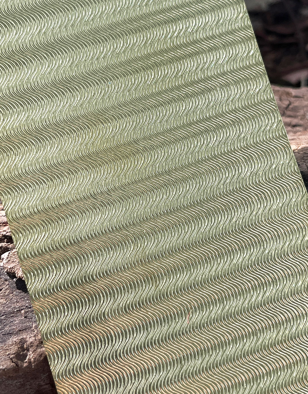 BSP238 "Slick Wave" Patterned Brass Sheet 2-1/2" Wide