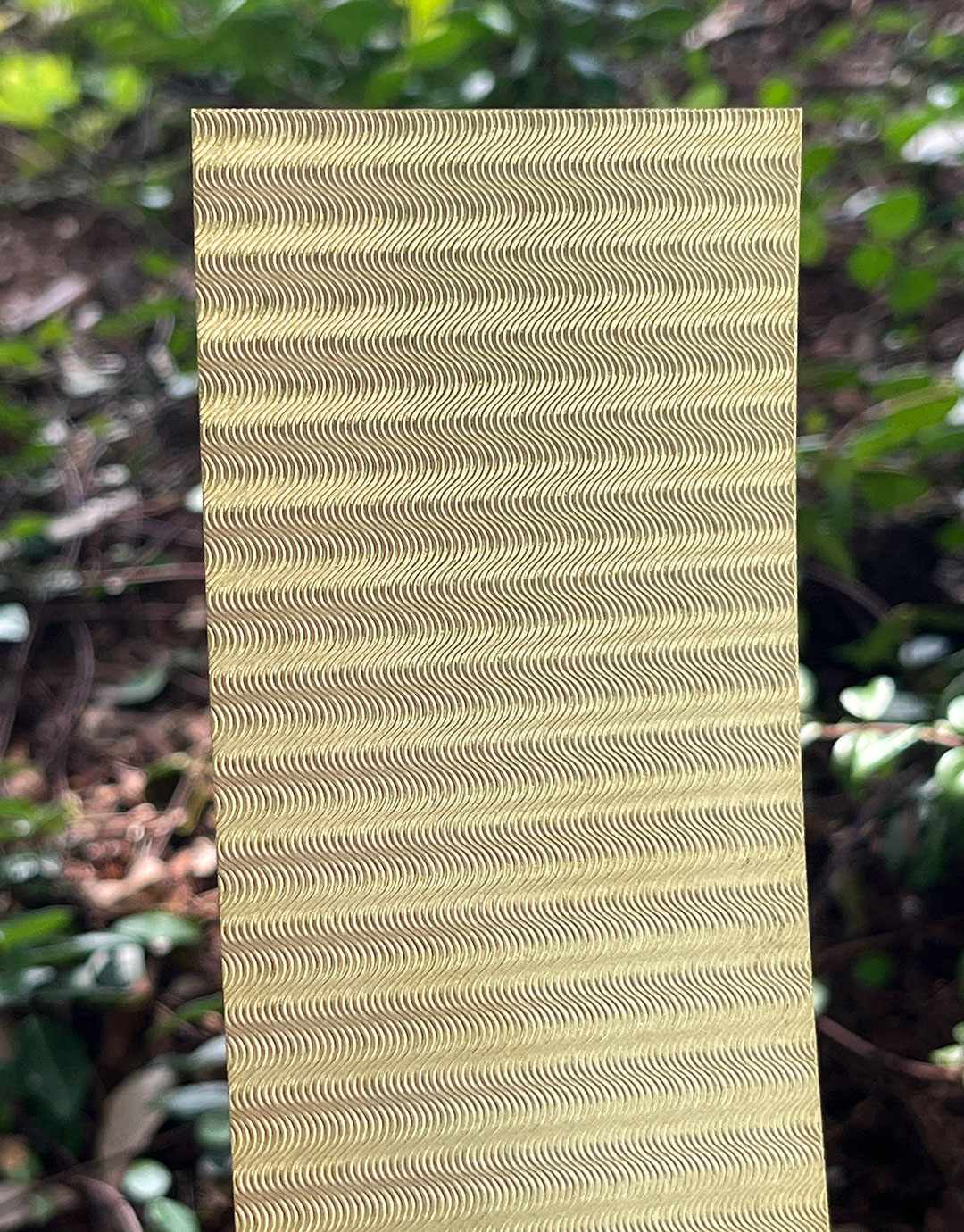 BSP238 "Slick Wave" Patterned Brass Sheet 2-1/2" Wide
