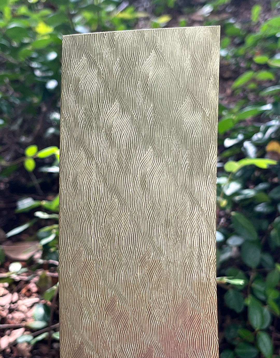 BSP239 " Fingerprint" Patterned Brass Sheet 2-1/2" Wide
