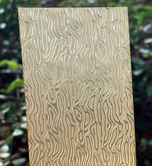 BSP240 "Mega Fingerprint" Patterned Brass Sheet 2-1/2" Wide
