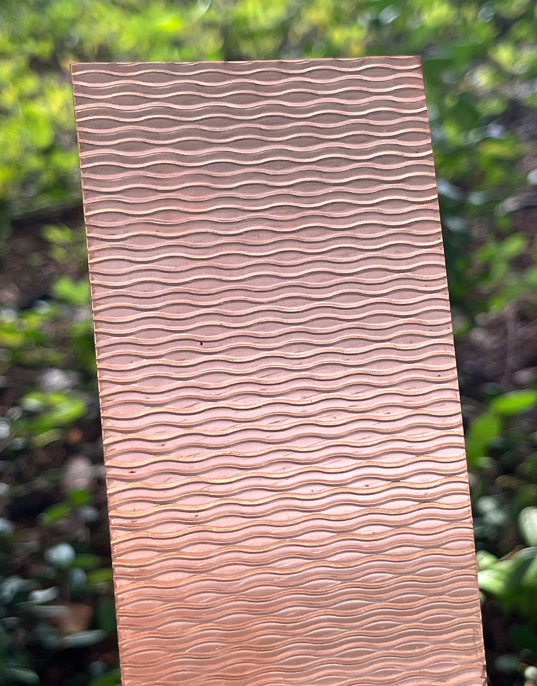 CSP237 "Wavy" Patterned Copper Sheet 2-1/2" Wide