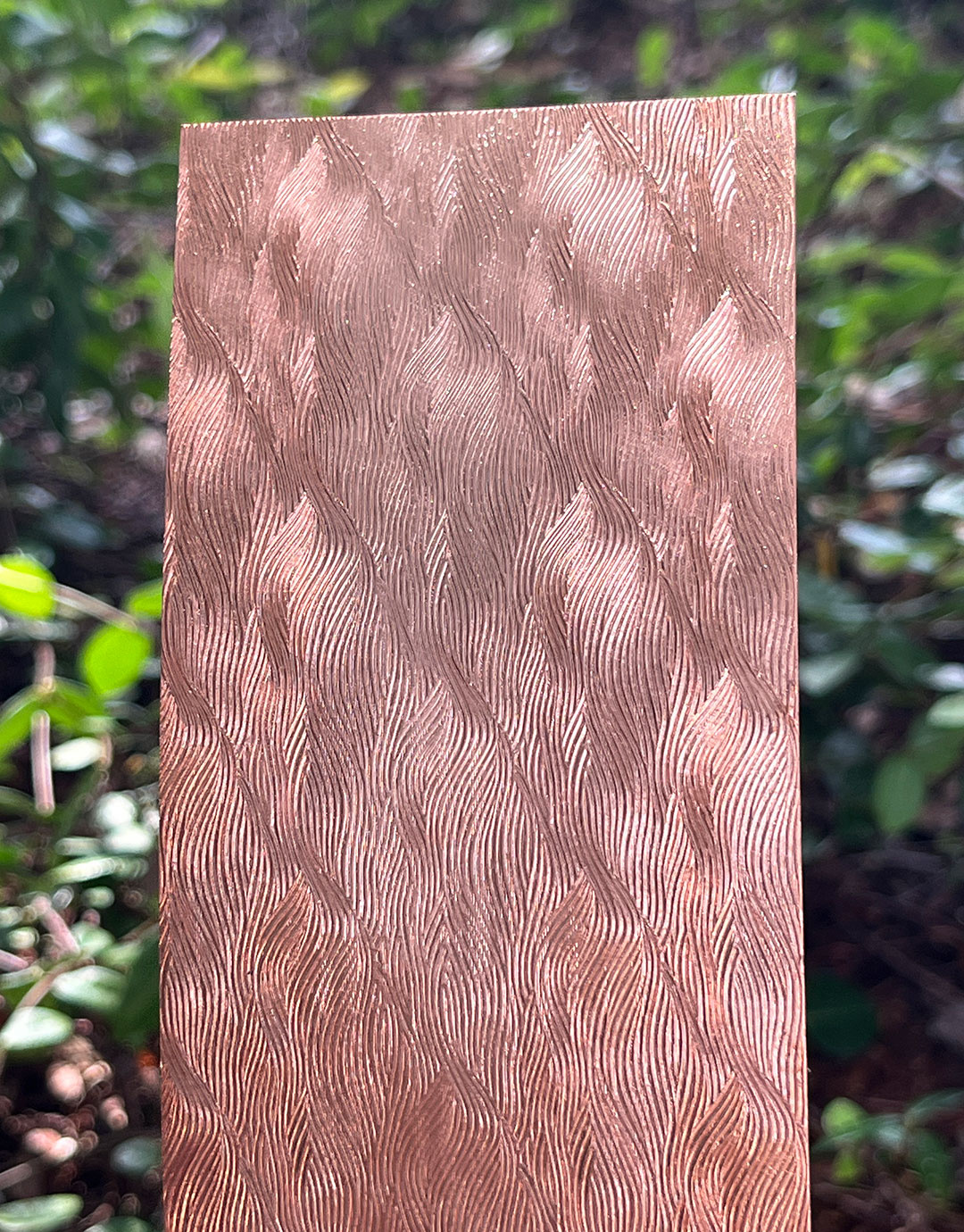CSP239 "Fingerprint" Patterned Copper Sheet 2-1/2" Wide