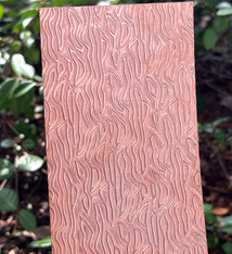 CSP240 "Mega Fingerprint" Patterned Copper Sheet 2-1/2" Wide
