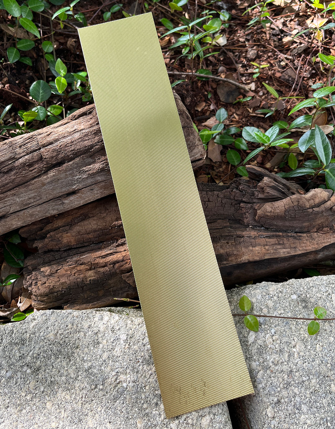 BSP223 "Diagonal Stripe" Patterned Brass Sheet 2-1/2" Wide