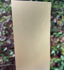 BSP223 "Diagonal Stripe" Patterned Brass Sheet 2-1/2" Wide