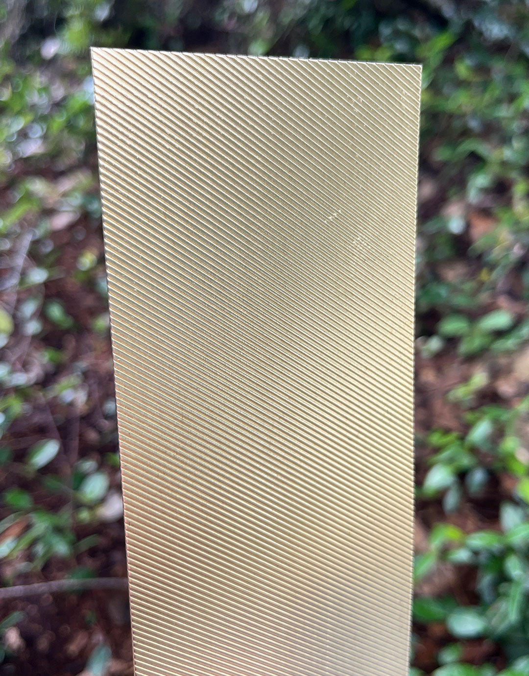 BSP223 "Diagonal Stripe" Patterned Brass Sheet 2-1/2" Wide
