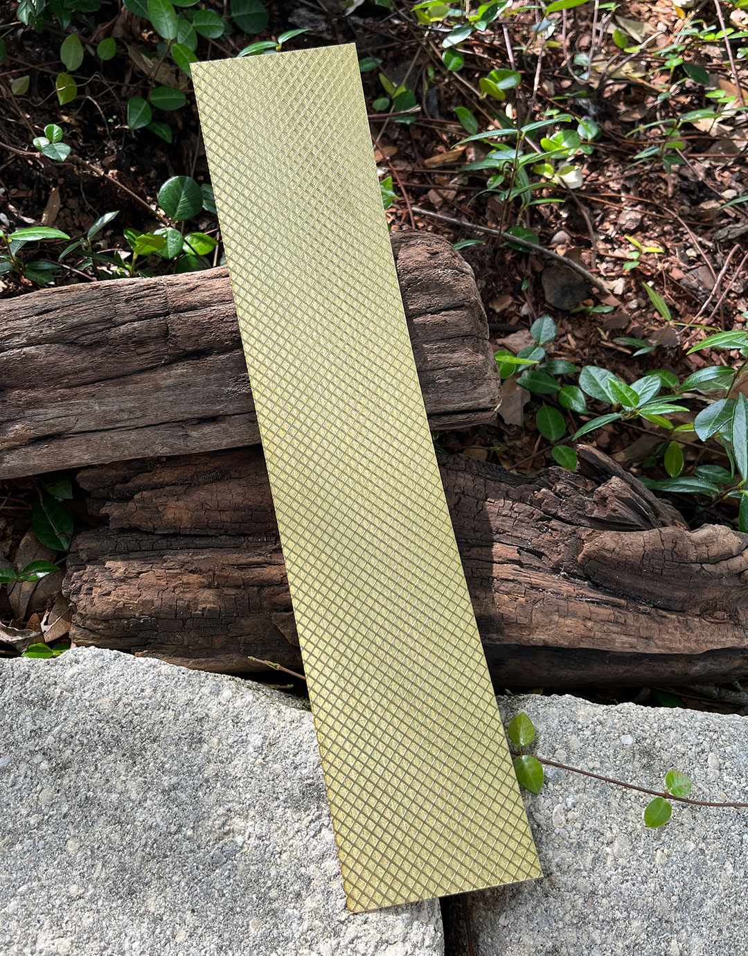 BSP224 "Checker" Patterned Brass Sheet 2-1/2" Wide