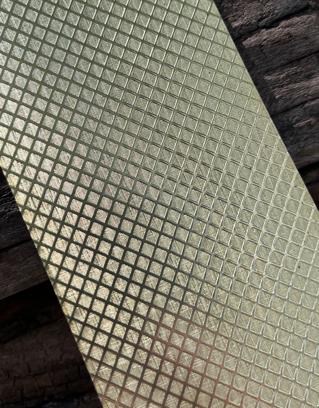 BSP224 "Checker" Patterned Brass Sheet 2-1/2" Wide
