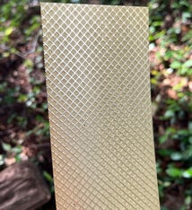 BSP224 "Checker" Patterned Brass Sheet 2-1/2" Wide