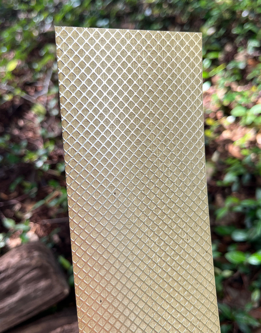 BSP224 "Checker" Patterned Brass Sheet 2-1/2" Wide