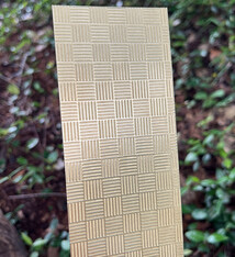 BSP225 "Striped Squares" Patterned Brass Sheet 2-1/2" Wide