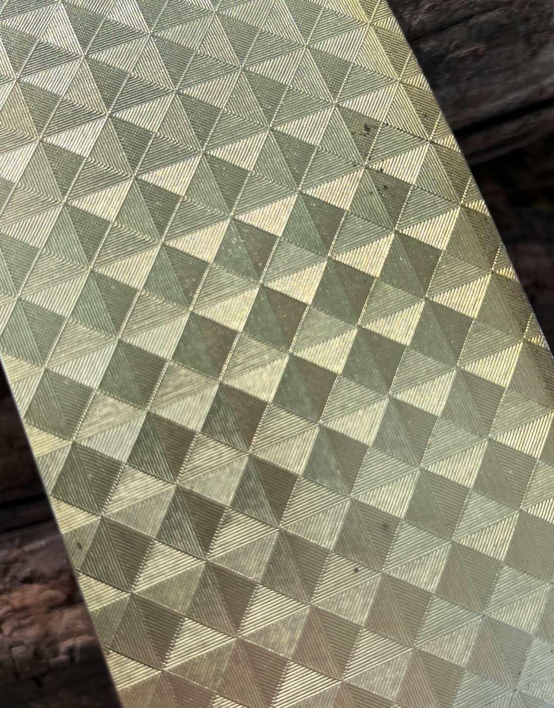 BSP226 "Striped Triangles" Patterned Brass Sheet 2-1/2" Wide