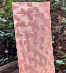 CSP225 "Striped Squares" Patterned Copper Sheet 2-1/2" Wide