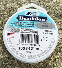 CD44918T-100 = Beadalon 49 Bright .018''  100ft Spool