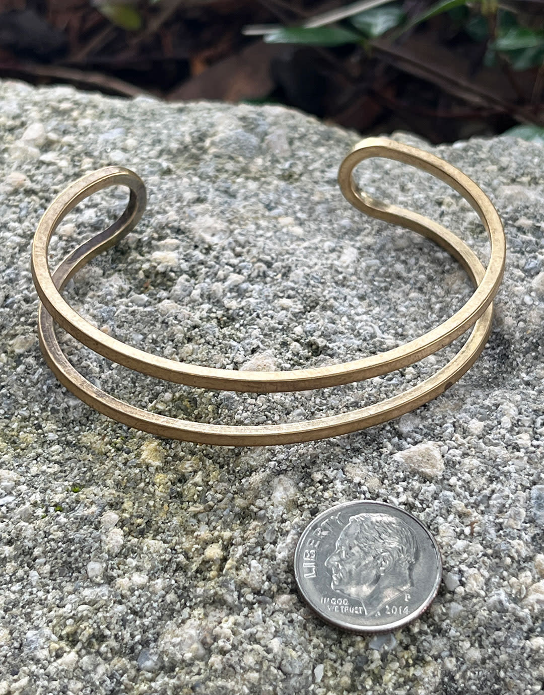 MSBR1032 = Brass Bracelet Cuff Open 1/2'' Wide