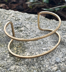 MSBR1034 = Brass Bracelet Cuff Open 1'' Wide