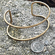 MSBR1034 = Brass Bracelet Cuff Open 1'' Wide
