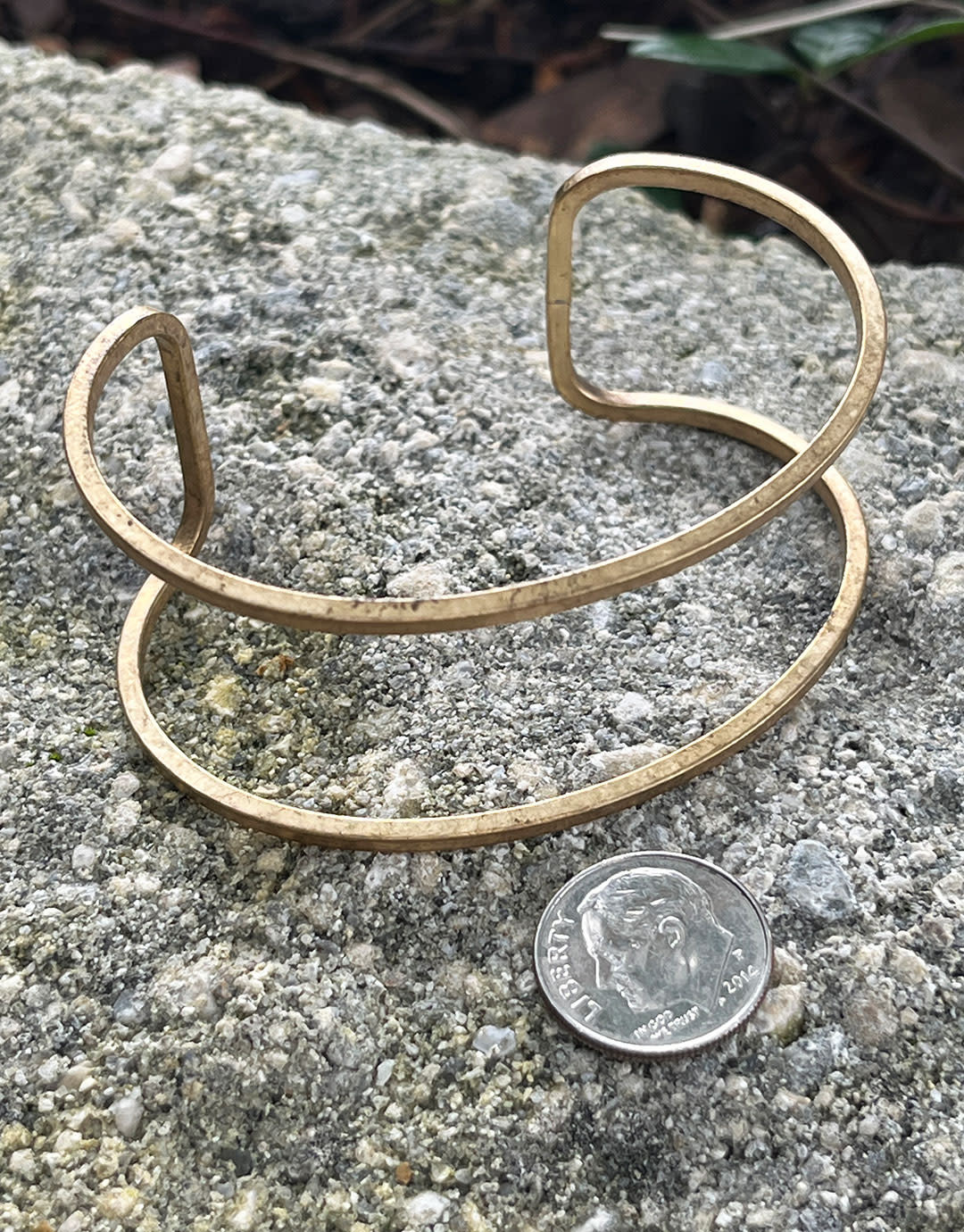 MSBR1034 = Brass Bracelet Cuff Open 1'' Wide