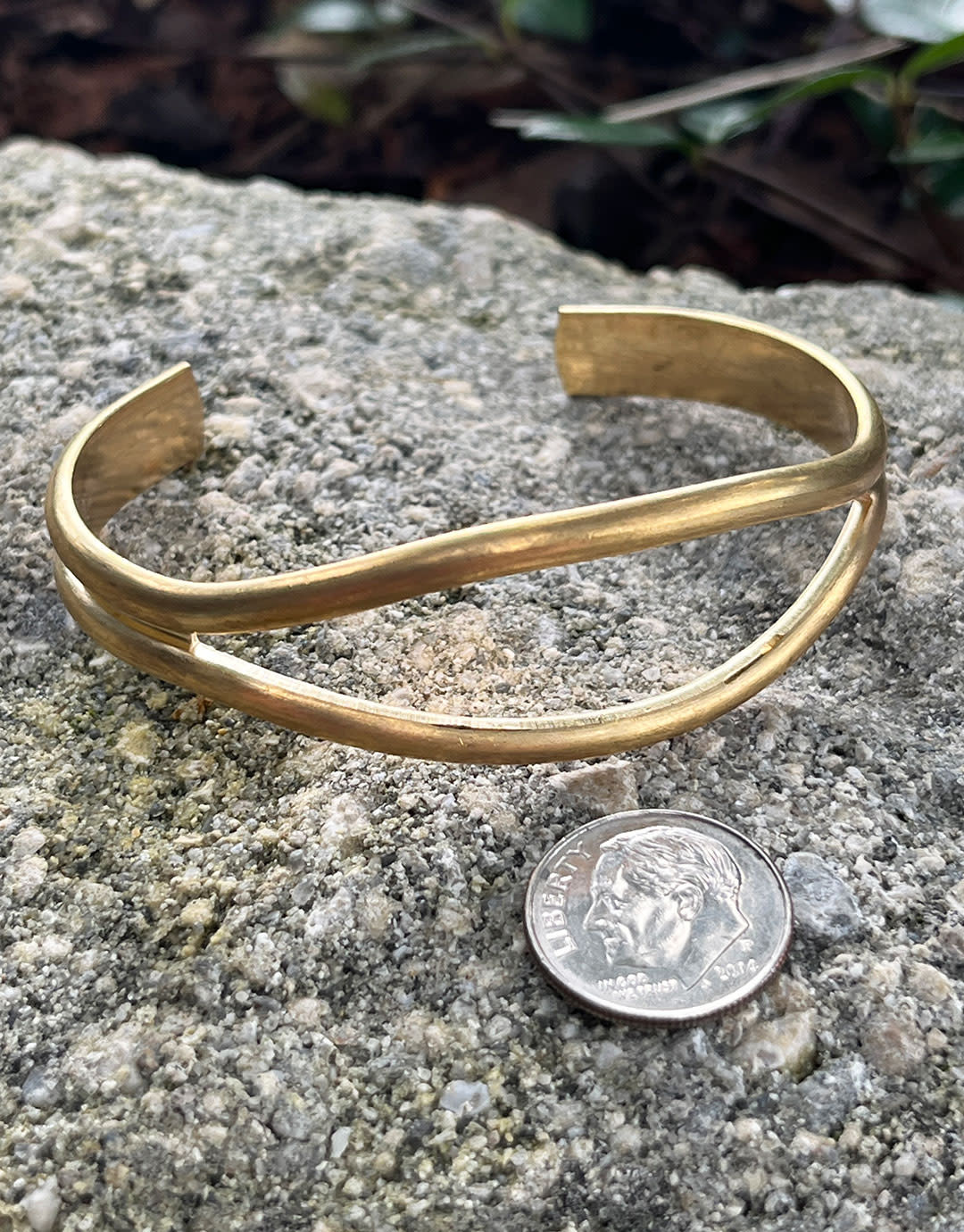 MSBR1039 = Brass Bracelet Cuff Open Eye 2'' x 3/4'' Wide