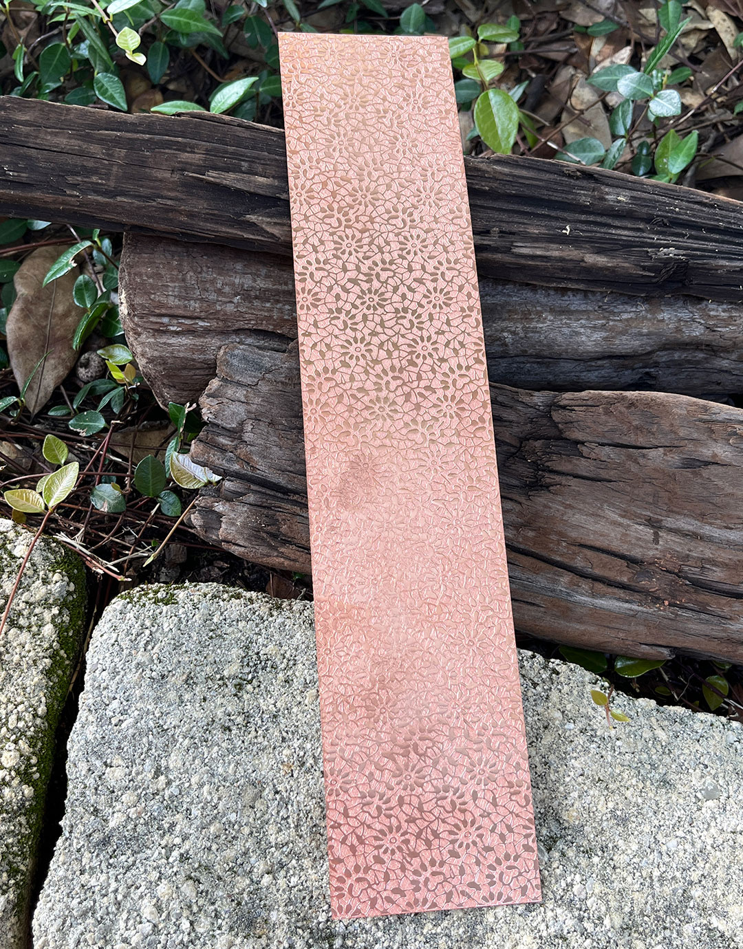 CSP246 "Floral" Patterned Copper Sheet 2-1/2" Wide