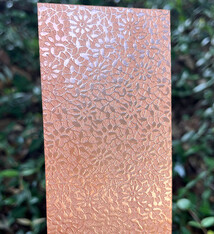 CSP246 "Floral" Patterned Copper Sheet 2-1/2" Wide