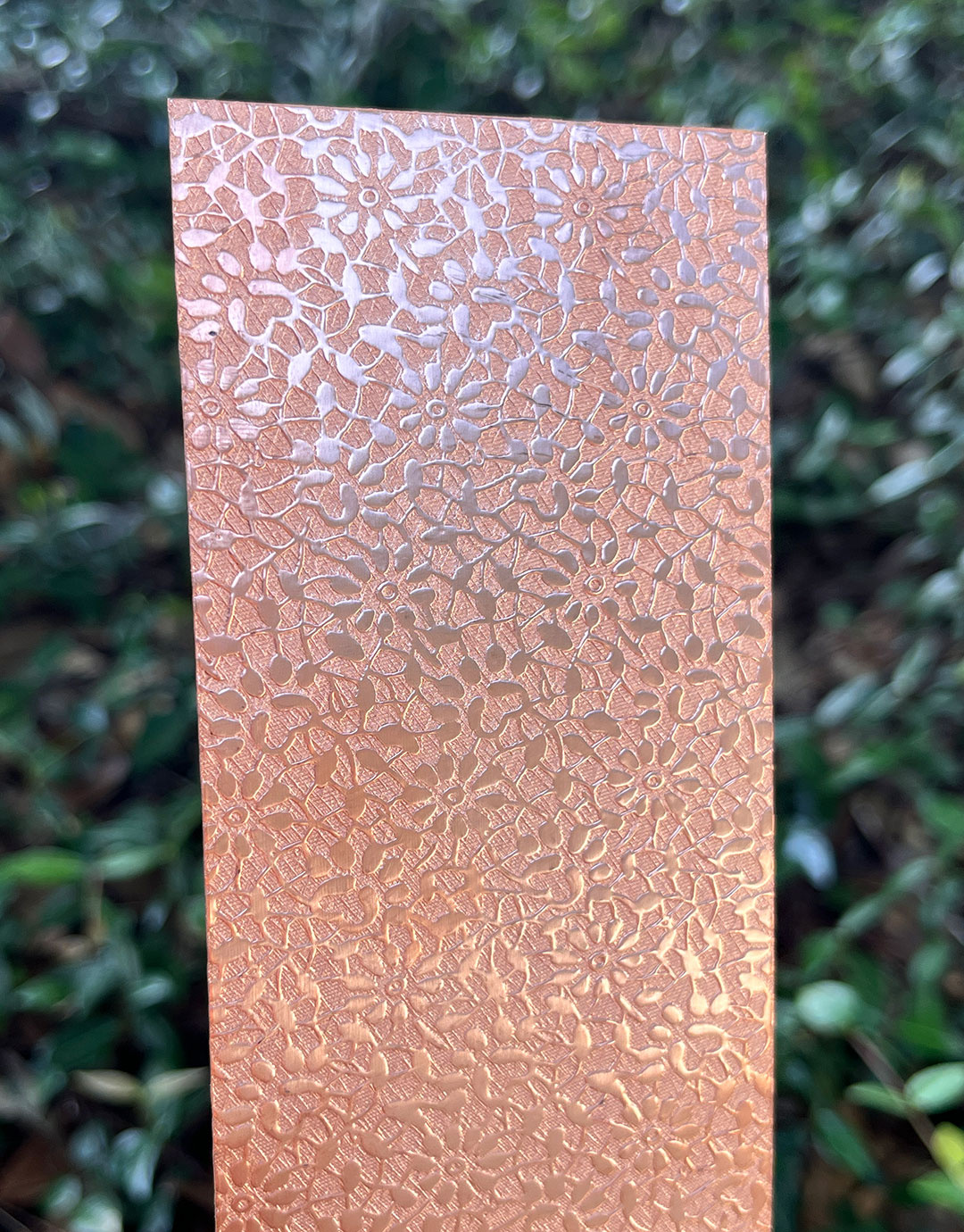 CSP246 "Floral" Patterned Copper Sheet 2-1/2" Wide