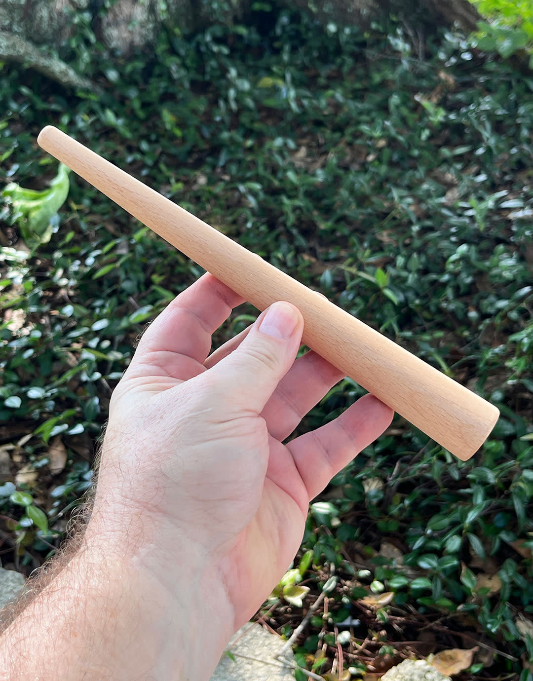 RN509 = Tapered Wood Ring Stick 9"