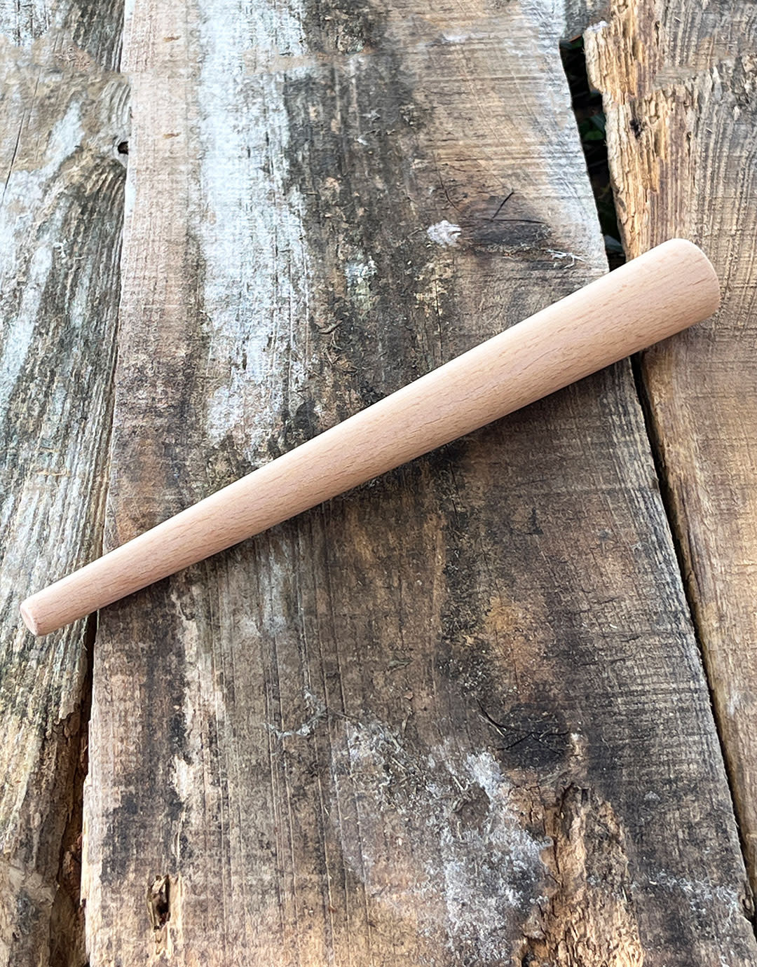 RN509 = Tapered Wood Ring Stick 9"